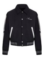 Bones Black Bomber Varsity Jacket