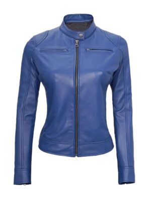 Women's Cafe Racer Blue Jacket