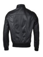 Classic Bomber Black Lambskin Leather Jacket