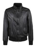 Men's Black Bomber Biker Jacket