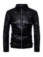 Men's Slim Fit Biker Leather Jacket