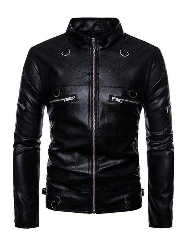 Men's Slim Fit Biker Leather Jacket