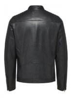 Men's Black Lambskin Leather Motorcycle Jacket