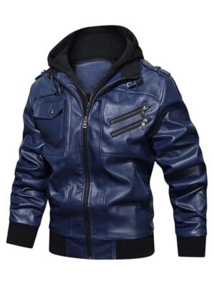 Men's Blue Flavor Leather Jacket