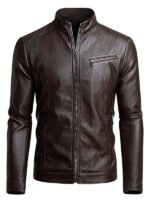 Men's Vintage Biker Brown Jacket