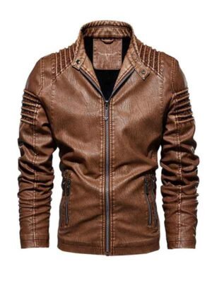 Men's Casual Biker Leather Jacket