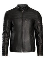 Men's Slim Fit Black Leather Jacket