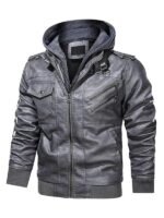 Men's Grey Flavor Leather Jacket