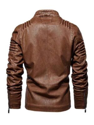 Men's Brown Biker Leather Jacket