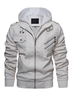 Men's Stand Collar Hooded Jacket