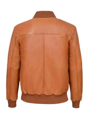 Men's Tan Brown Bomber Jacket