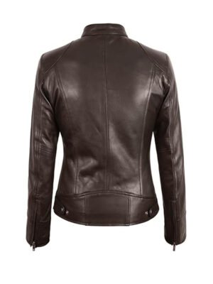 Women's Vintage Brown Leather Jacket