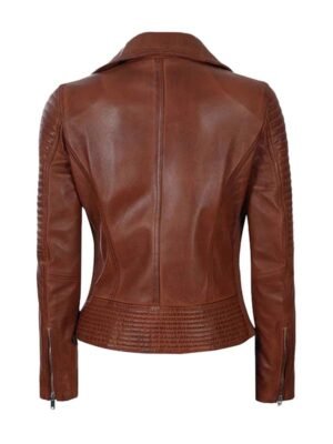 Women's Cafe Racer Distress Brown Jakcet