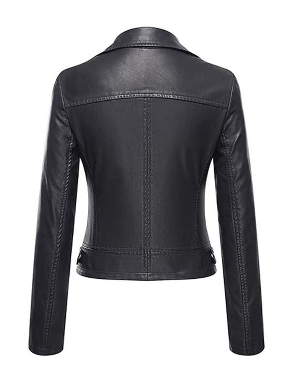 Women's Slim Fit Biker Leather Jacket