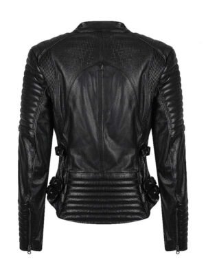 Women's Black Biker Leather Jacket