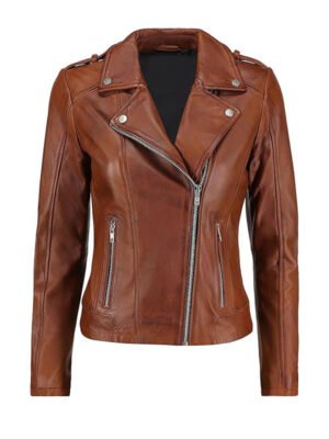 Women's Asymmetrical Zipper Leather Jacket