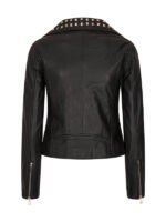 Women's Studded Biker Leather Jacket