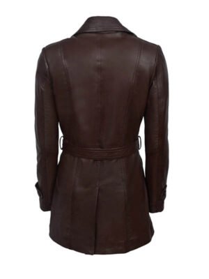 Detective Brown Leather Coat