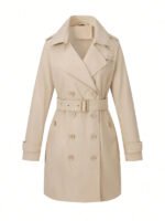 Double Breasted Beige Trench Coat