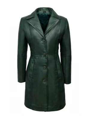 Distress Green Trench Coat