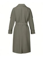 Women's Green Belted Cotton Coat