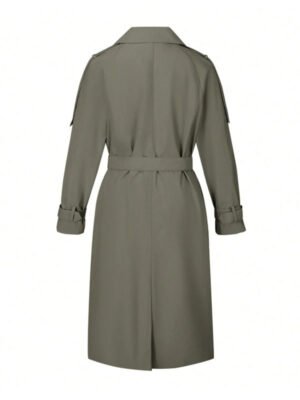 Women's Green Belted Cotton Coat