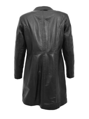 Women's Lapel Collar Black Trench Coat