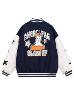 Angry Fan Candle Varsity Jacket