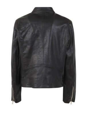 Men's Black Biker Zipper Jacket