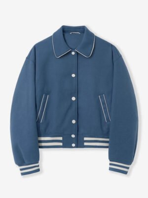 Blue Baseball Suede Jacket