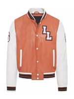 Tan Brown Baseball Jacket