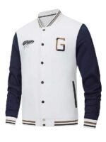 Baseball White Vintage Varsity Jacket
