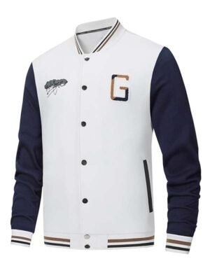 Baseball White Vintage Varsity Jacket