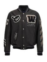 Off White Black Varsity Jacket