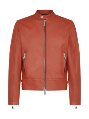 Dsquared Orange Biker Jacket