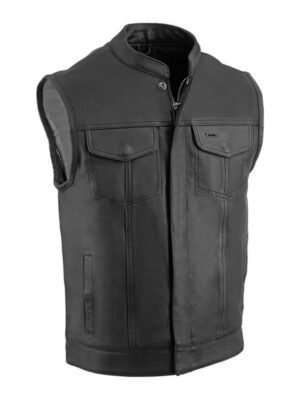 Men's Black Highside Biker Vest