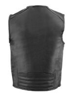 Black Zipper Biker Cowboys Vest