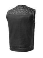 Black Quilted Motorcycle Vest