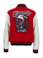 Red OFF White Bomber Jacket