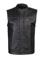 Men's Naked Leather Biker Vest