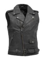 Women's Asymmetrical Biker Vest