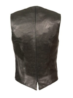 Women's Black Classic Biker Vest