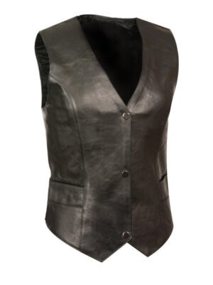 Women's Snap Front Biker Vest