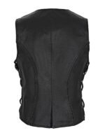 Women's V-Neck Braided Biker Vest