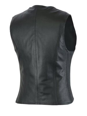 Women's Classic Zipper Biker Vest