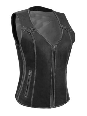 Women's Distress Motorcycle Vest