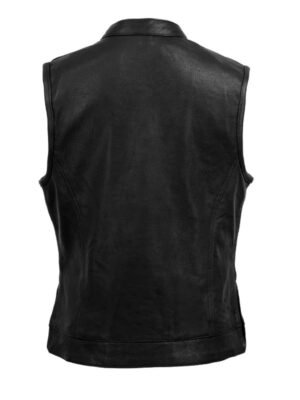 Women's Black Trucker Biker Vest