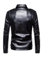 Men's Lapel Style Slim Fit Biker Jacket