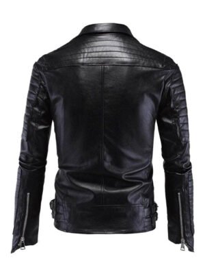 Men's Lapel Style Skull Biker Jacket