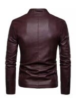 Men's Slim Fit Stand Collar Biker Jacket